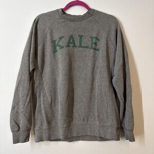Sub Urban Riot Kale Graphic Sweatshirt Gray Womens M CozyCore Streetwear Relaxed